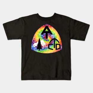 Triple Crown All 3 trail Symbols with Tie dye Kids T-Shirt